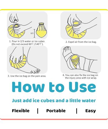 Reusable Soft Ice Packs for Injuries - Cold Therapy for Pain Relief - 4 Pack with Ice Pack Wrap - Buy Online on GoSupps.com