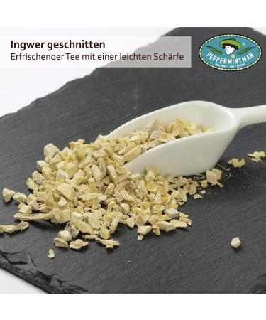 Ginger Tea 60g - Pure Ayurvedic Ginger Root | Refreshing Vitality Tea for Body & Mind - PeppermintMan - Buy Online on GoSupps.com