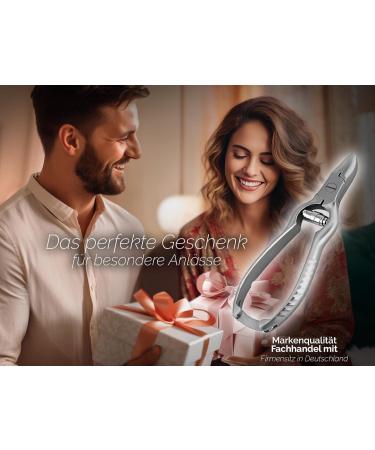 Stainless Steel Nail Tongs & Scissors for Manicure & Pedicure | Rust-Free Foot Care Nail Cutters - 14 cm with Case - Buy Online on GoSupps.com