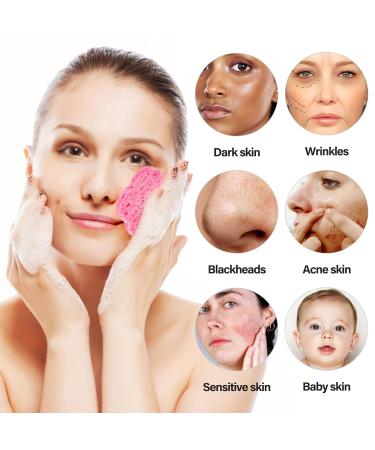 50 Pieces Compressed Facial Sponges - Soft Cellulose Face Sponge for Makeup Removal & Cleansing | Natural Peeling Mask High Cleaning Power (Flowers) - Buy Online on GoSupps.com