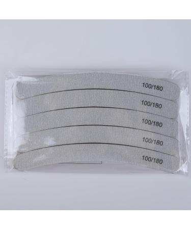 FANDAMEI 15pcs 100/180 Nail File Set - Double Sided Emery Boards for Nail Care in Home and Salon - Professional Nail Styling Tools for Gel Nails - Curved 7 0.74 inch - Buy Online on GoSupps.com