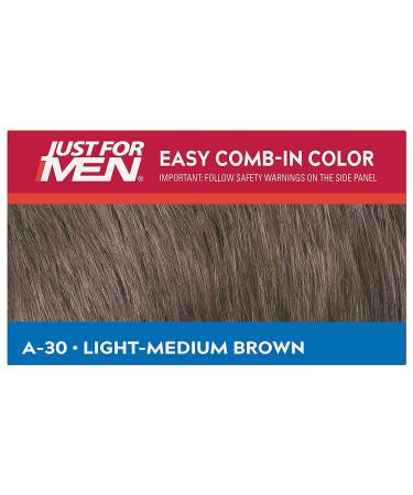 Just for Men Light Medium Brown Hair Color A-30 - Easy No Mix Formula with Applicator | International Shipping - Buy Online on GoSupps.com