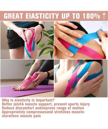 Precut Kinesiology Tape Roll - 3 Original Cotton Rolls for Pain Relief & Recovery | Athletic Muscle & Belly Lift Tape for Wrist Support - Buy Online on GoSupps.com