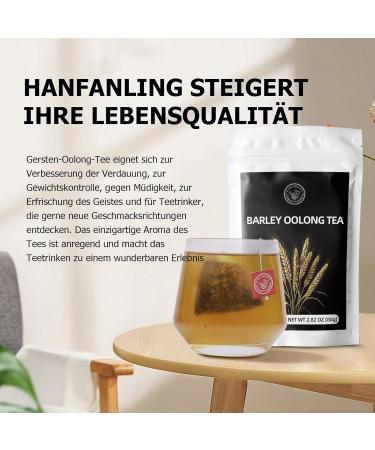 Hempfangling Gersten-Oolong Tea | Natural Herbal Blend for Mind Revitalization Fear Relief Blood Sugar Regulation & Cholesterol Lowering | 20 Tea Bags - Buy Online on GoSupps.com