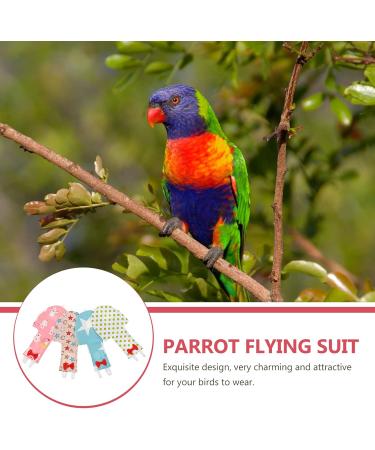 Ukco 4PCS Washable Reusable Bird Diaper Flight Suit - Parrot Urine Wet Suit for Ara Budgie & Cockatiel - Perfect for Pet Care - Buy Online on GoSupps.com