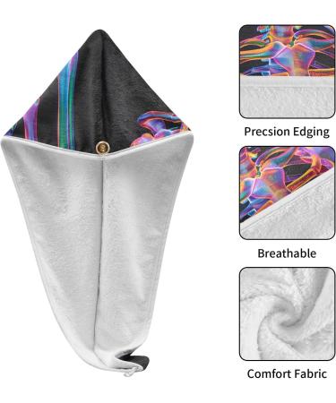 Skull Wave Hand Hair Towel 2 Pack - Super Absorbent Quick Dry Hair Turbans for Women & Girls - Buy Online on GoSupps.com