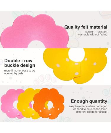 TrelaCo 3-Piece Adjustable Cat Recovery Collar - Sunflower Design for Cats, Kittens, Puppies, and Rabbits - Prevent Biting and Scratching - Medium Size - Buy Online on GoSupps.com