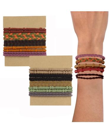 RIXERKOC Boho Hair Ties for Women 20 Pieces Dual-Use Hair Accessories for Thick Hair/Pony Tails No Damage Hair Scrunchies