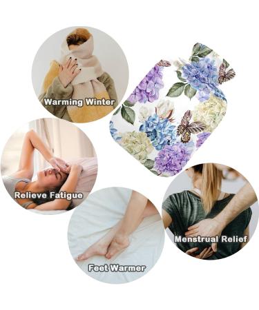 Naanle Hortensia Butterfly Hot Water Bottle - 1L Pain Relief for Menstrual Cramps & Heat Therapy - Transparent Warm Water Bottle - Buy Online on GoSupps.com