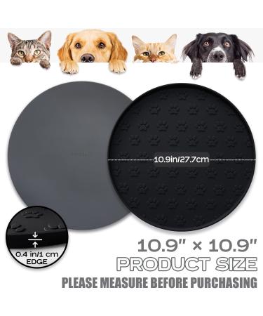 AVYDIIF Pet Feeding Mats for Small Paws - Black & Gray Durable Non-Slip Easy to Clean - Buy Online on GoSupps.com