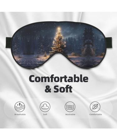 Christmas Tree Snow Sleep Mask - Adjustable Breathable & Fashionable Eye Mask for Ultimate Comfort - Buy Online on GoSupps.com