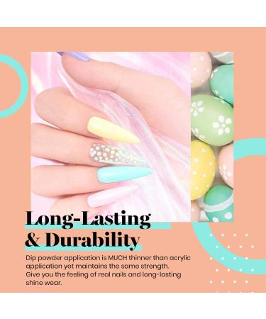 Beetles Pastel Dip Powder Nail Kit - 6 Spring Summer Colors for DIY Manicure | Includes Base, Top Coat, Activator, and Brush | Perfect Easter Salon Nail Art Set for Women - Buy Online on GoSupps.com
