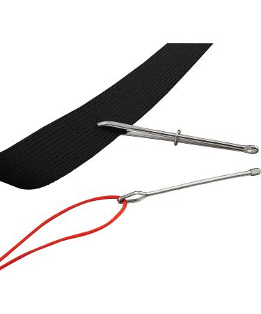 AXLIZER Stainless Steel Sewing Loop Kit - 2pcs Metal Drawstring Threader & Tweezers Set for DIY Knitting - Flexible & Durable - Buy Online on GoSupps.com
