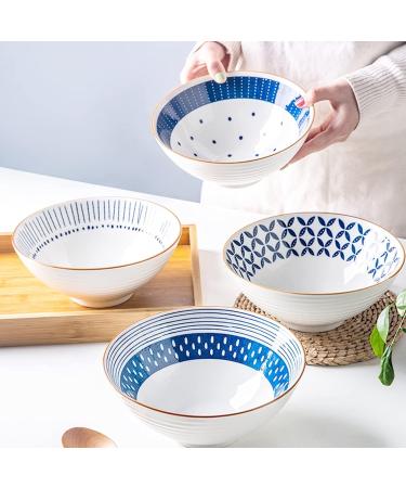 Salad Bowls Mixing Bowls Ceramic Mixing Bowls for Kitchen Large Salad Bowls Nesting Mixing Bowls Set Home Dessert Bowls Salad Bowl Pasta Bowls(E) (E) - Buy Online on GoSupps.com