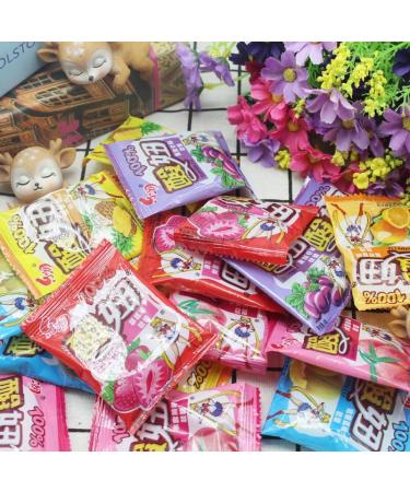 Sour girl gummies fruit gummies loose candies Chinese snacks Chinese style candies holiday candies 6 independent packaging and shipping flavors (1 bag) - Buy Online on GoSupps.com