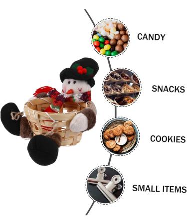 STOBAZA Decoration Lovely Desktop Home Container Adornment Basket for Decor Candy Tabletop Christmas Brown 17X17CM - Buy Online on GoSupps.com