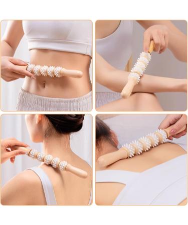 Fascia Roll Wood - Massage Roller for Legs & Neck Muscle Relaxation | Body Shaping & Gua Sha Massage Tool | International Shipping - Buy Online on GoSupps.com