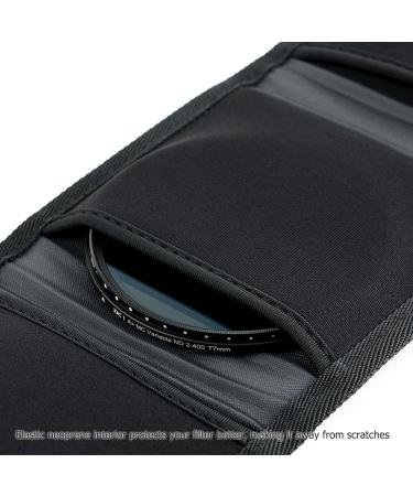 JJC Camera Lens Filter Pouch - 3 Pocket Storage Holder for Circular Filters Up to 82mm - UV ND CPL Filter Organizer - Buy Online on GoSupps.com