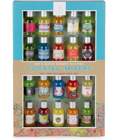 Thoughtfully Cocktails Mix and Match Mini Sampler Cocktail Mixer Set Vegan and Vegetarian Tropical and Classic Set of 20 (Contains NO Alcohol) - Buy Online on GoSupps.com
