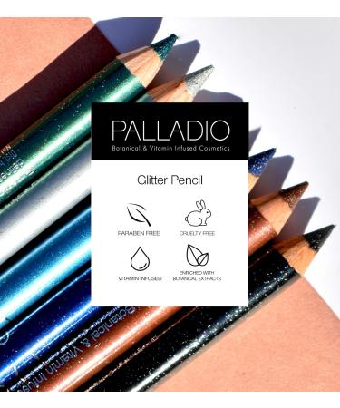 Palladio Glitter Eyeliner Pencil - Longlasting Shimmer Eye Liner in Black Sparkle - Buy Online on GoSupps.com