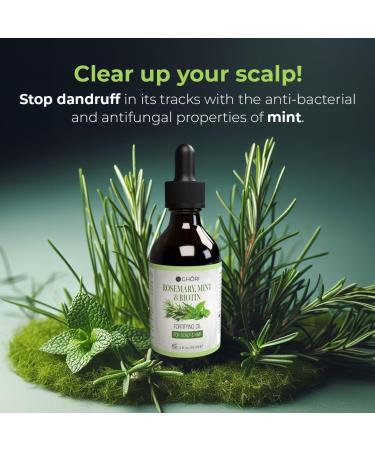 Rosemary Mint & Biotin Hair Oil | 100% Natural Hair Thickness Solution for Men & Women - 2 Fl.oz - Buy Online on GoSupps.com