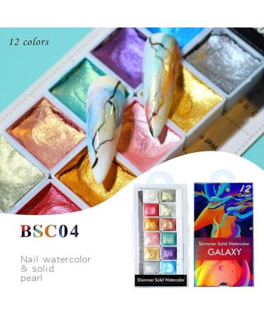 Xuejian Metallic Pearl Watercolor Nail Glitter - 6/12 Colors Chrome Pigment for Ombre Gradient Nail Art | International Shipping Available - Buy Online on GoSupps.com