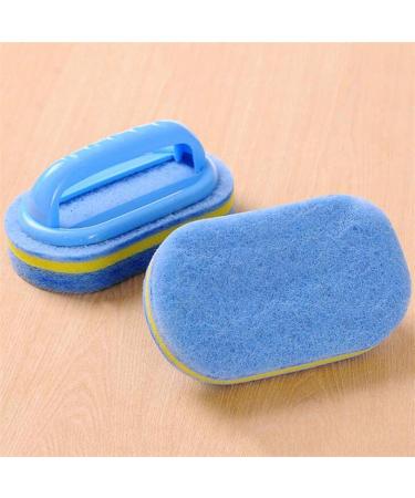 TRUSTTWO Kitchen Cleaning Bathroom Toilet Kitchen Glass Wall Cleaning Bath Brush Handle Sponge Bath BottomBathtub Ceramic Cleaning Tools The New Blue - Buy Online on GoSupps.com