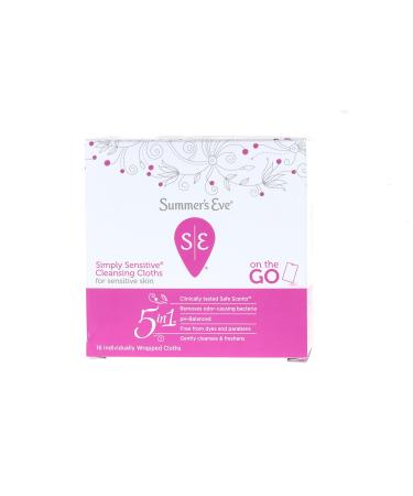 Summers Eve Cleans Cloths Size 16ct Summers Eve Cleans Cloths 16ct