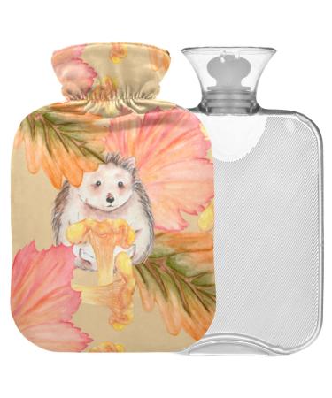 Naanle ahorn hedgehorn hot water bottle with reference transparent bag hot water bottle 2l large hot hot water bottle for bed handfoot heat pain relief heat and cold therapy