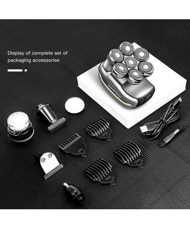 5 in 1 Waterproof LCD Head Shavers for Bald Men | Cordless 7D Electric Razor & Grooming Kit - International Shipping Available - Buy Online on GoSupps.com