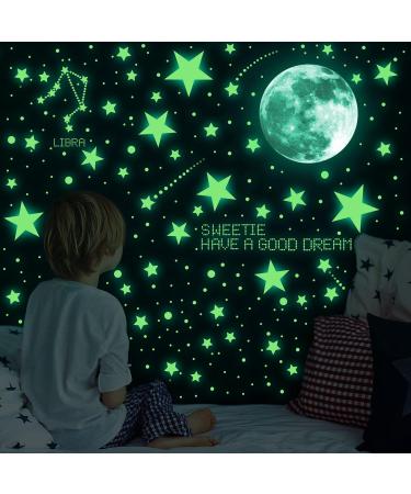 ECHOCUBE Glow in the Dark Wall Stickers Set - 637pcs Stars, Moon and Dots for Kids Bedroom Decor - Buy Online on GoSupps.com