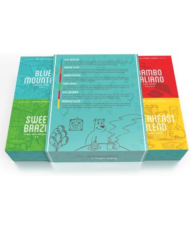 Brown Bear Coffee 6 Birthday Coffee Blends Whole Bean Coffee Great for Men and Women for All Coffee Machines Light Medium and Dark Roast - Buy Online on GoSupps.com
