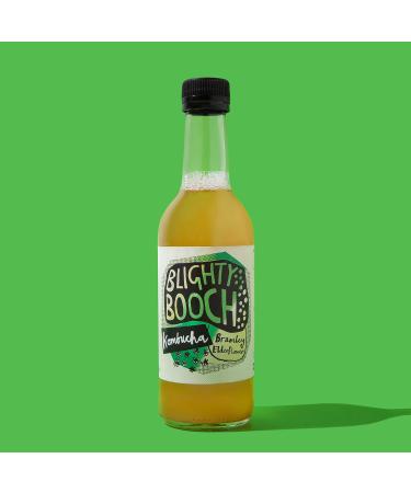 Blighty Booch Kombucha Bottled Tea Drink - 12 x Bramley Elderflower Flavour - Naturally Sparkling Fermented Unpasteurised Live Culture - Vegan Organic Gluten Free Apple - Buy Online on GoSupps.com