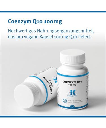 Klean Labs Coenzyme Q10 100mg - Vegan Non-GMO 60 Capsules - Pure & Potent Supplement - Buy Online on GoSupps.com