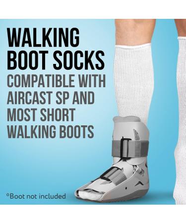 3 Pack - Replacement Sock Liner for Aircast Walking Boot - Breathable Orthopedic Socks - One Size Fits Most - Buy Online on GoSupps.com