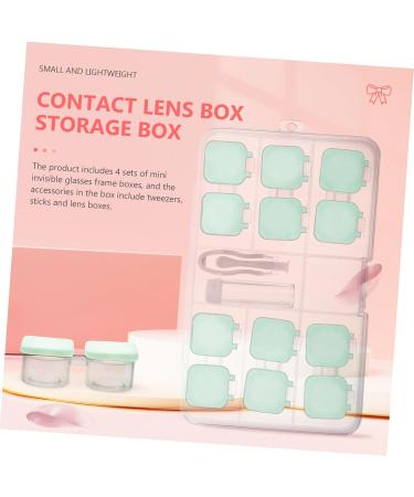 SOLUSTRE Contact Lens Container Tool Set - Multipurpose Travel Care Supplies - Green Box (6x3x3cm) for International Shipping - Buy Online on GoSupps.com