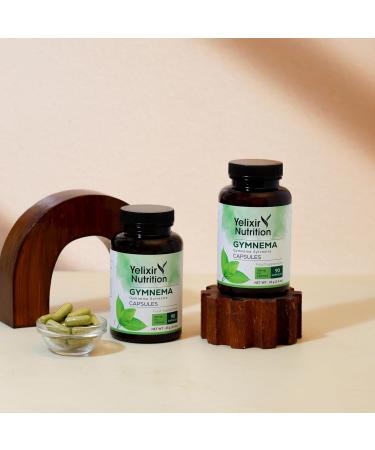 Yelixir Nutrition Gymnema Sylvestre Capsules 90 nos Made with Veg Capsules - Buy Online on GoSupps.com