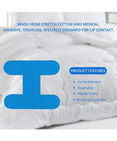 H-Shape Sleep Mouth Tape 60 Pcs - Stop Snoring and Develop Nasal Breathing Habits (Blue) - Buy Online on GoSupps.com