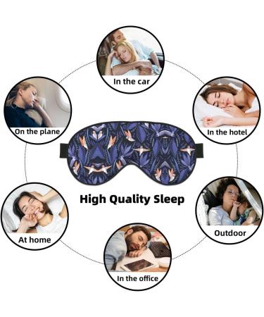 Blue and Orange Bird Print Unisex Sleep Eye Mask | Soft Comfort Shade for Travel & Yoga - Buy Online on GoSupps.com
