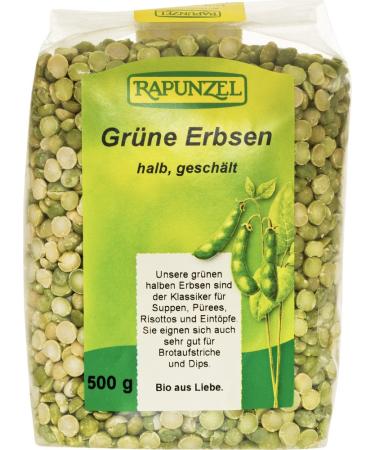 Rapunzel Organic green peas halved peeled (2 x 500 gr) 500 g (pack of 2)
