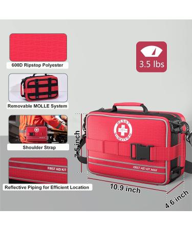 Upgrade Comprehensive First Aid Kits - Premium MOLLE System and Labeled Compartments Trauma Kits  Emergencies Medical Kits for Car  Home  Camping  Sports and Outdoor Emergencies -230 Piece Set Max - Buy Online on GoSupps.com