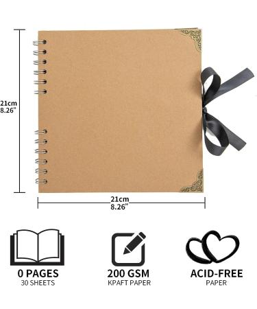 8x8 Inch DIY Scrapbook Album - Perfect for Wedding, Anniversary, and Family Photos - Buy Online on GoSupps.com