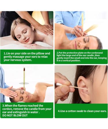 GLAITC 16pcs Natural Beeswax Hopi Ear Candle Kit with Drip Protectors - Organic Ear Wax Removal Cones for Clean Ears - Buy Online on GoSupps.com