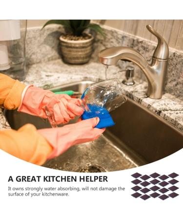 KICHOUSE 60 Pcs Scouring Pad Cleaning Sponges Windows Cleaning Cloth Washing Sponge Dishwasher Corundum 10X9CMx3pcs Random Colorx3pcs - Buy Online on GoSupps.com