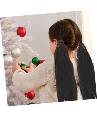 DOITOOL Braid Wig Ponytail Wig Braids Wig Hat Hair Wigs for Women Synthetic Ponytail Extention Hair Extensions for Braids Ponytail Extension Extend Girl Women's High Temperature Wire 90X5CM Black - Buy Online on GoSupps.com