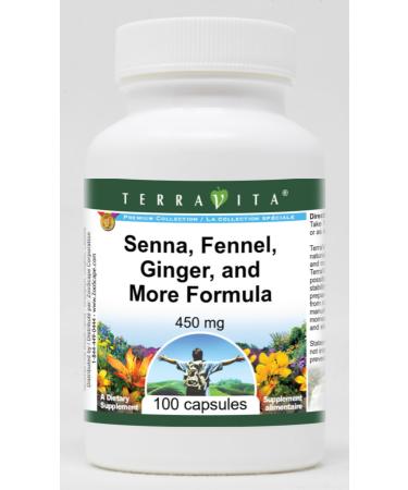 Senna Fennel Ginger and More Formula - 450 mg (100 Capsules ZIN: 515461)