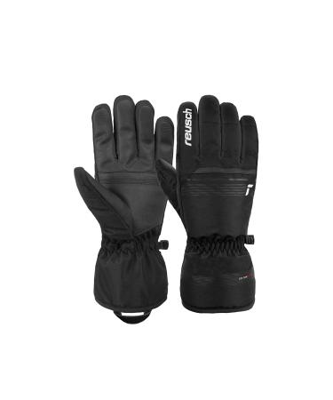 Reusch men's snow king guarantees windproof and extra breathable ski gloves Softshell gloves snow dealers winter gloves 8.5 black and white