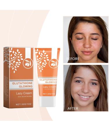 Lazy Cream Brightening Cream Whitening Face Cream Creme Eclaircissante Facial Creme Blanchissante Facial Lightening Face Cream Lotion Whitening Lazy Cream Orange Exfoliating Brightening Gel (2pc) - Buy Online on GoSupps.com