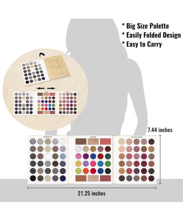 Shop UCANBE 86 Color Eyeshadow Makeup Palette - Matte Glitter & Neon Shades for Everyday & Halloween Looks - Buy Online on GoSupps.com