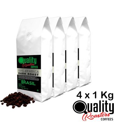 Quality Roasters Coffees. Natural Coffee Beans. Dark Roast. 100% Arabica. Single Origin Brazil. Hand Roasted. Dark Roast. (4 Kg) - Buy Online on GoSupps.com